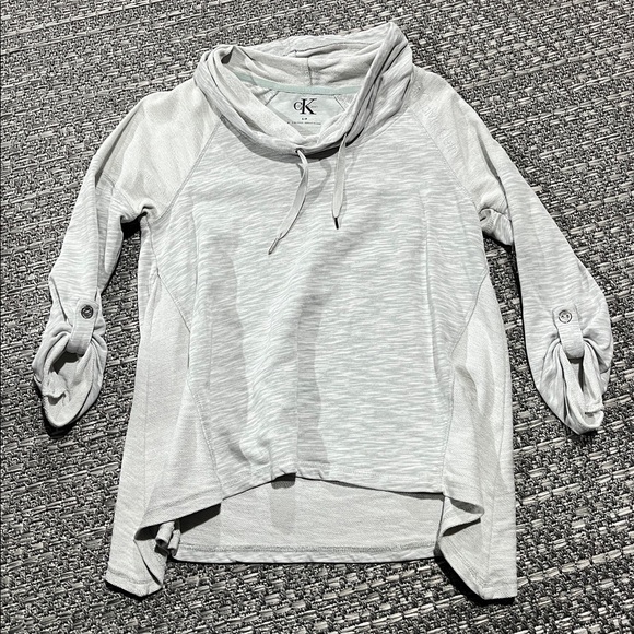 Calvin Klein | Grey Cowl Neck 3/4 Sleeve Sweater - Picture 8 of 16